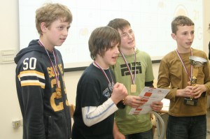 Zmagovalci MIG Gašper, Jakob, Janez in Tilen